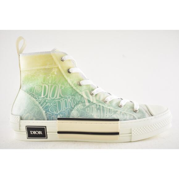 Dior Mens B23 Shawn Stussy Multicolor Logo High Top Lace Up Flat Sneaker 44 11 - Picture 2 of 15